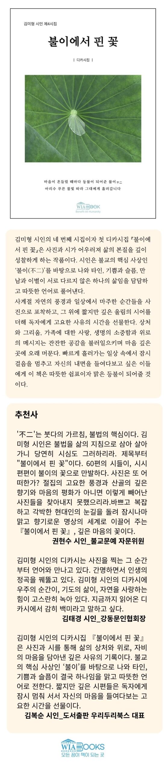 불이에서 핀 꽃 상세