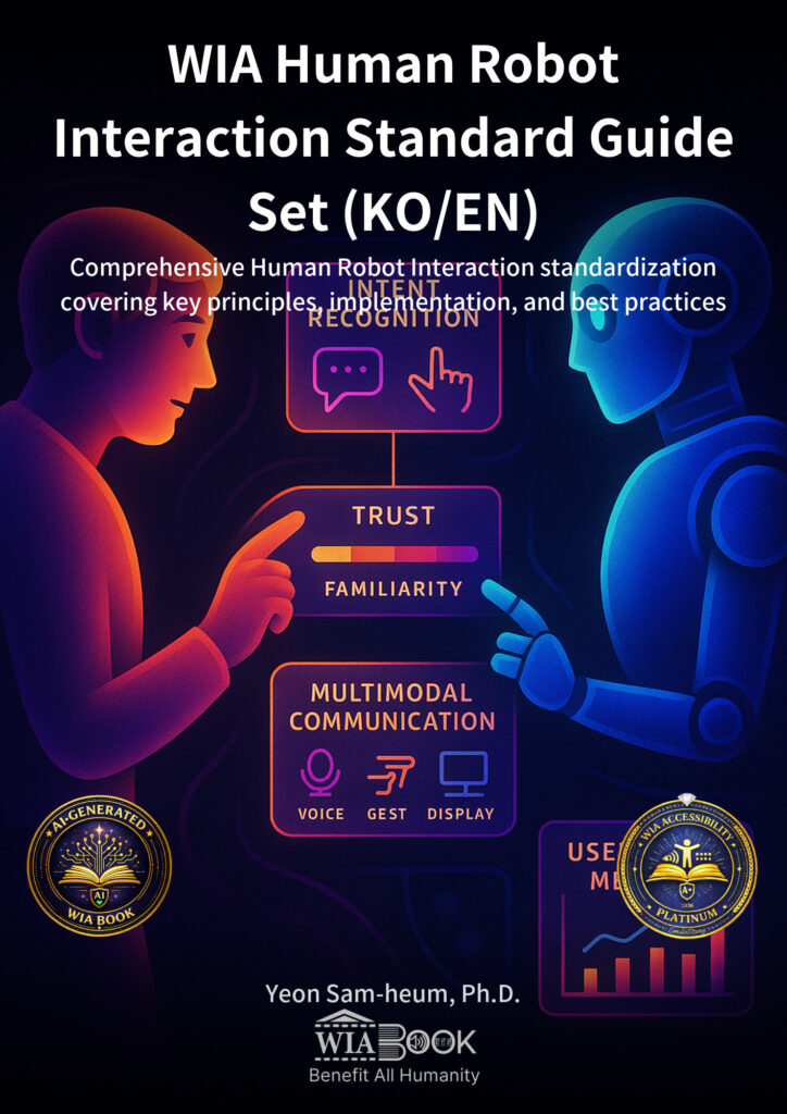 WIA Human Robot Interaction Standard Guide Set (KO/EN) 표지
