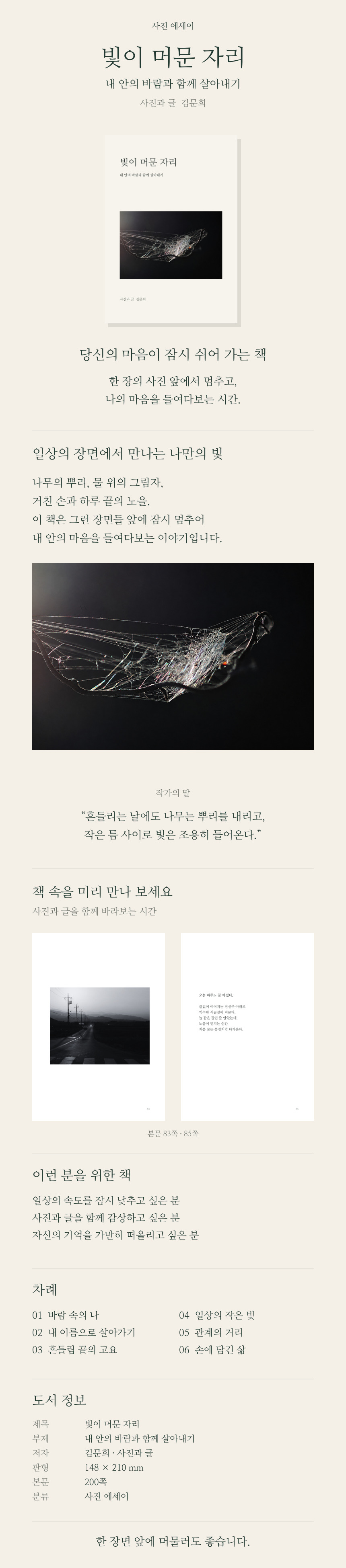 빛이 머문 자리 상세