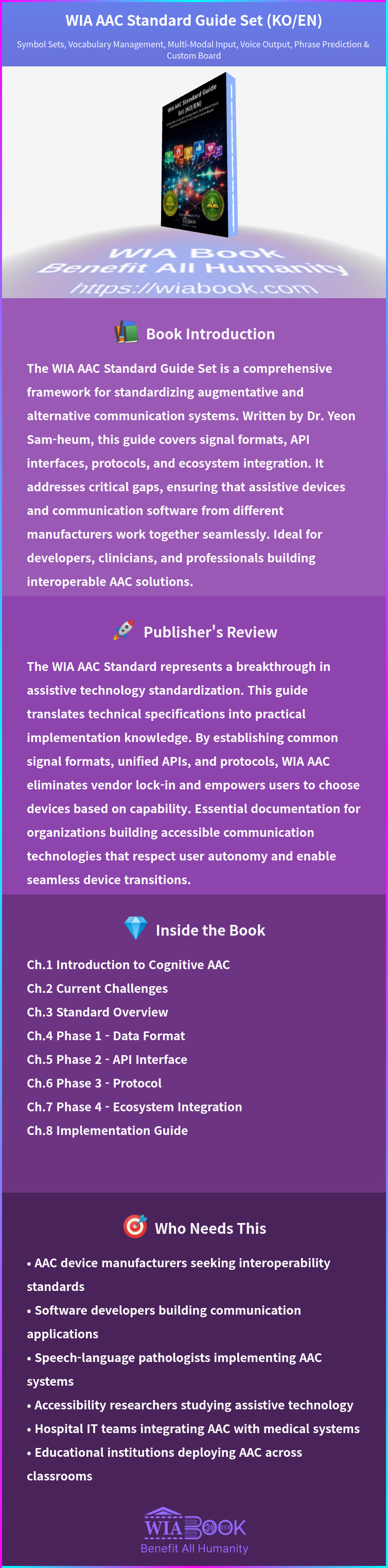WIA AAC Standard Guide Set (KO/EN) 상세