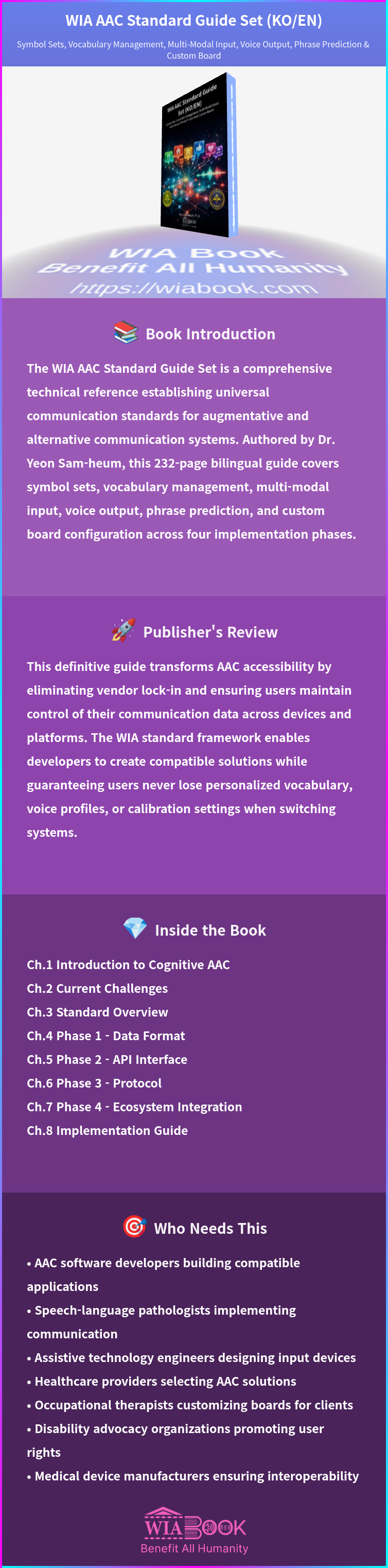 WIA AAC Standard Guide Set (KO/EN) 상세