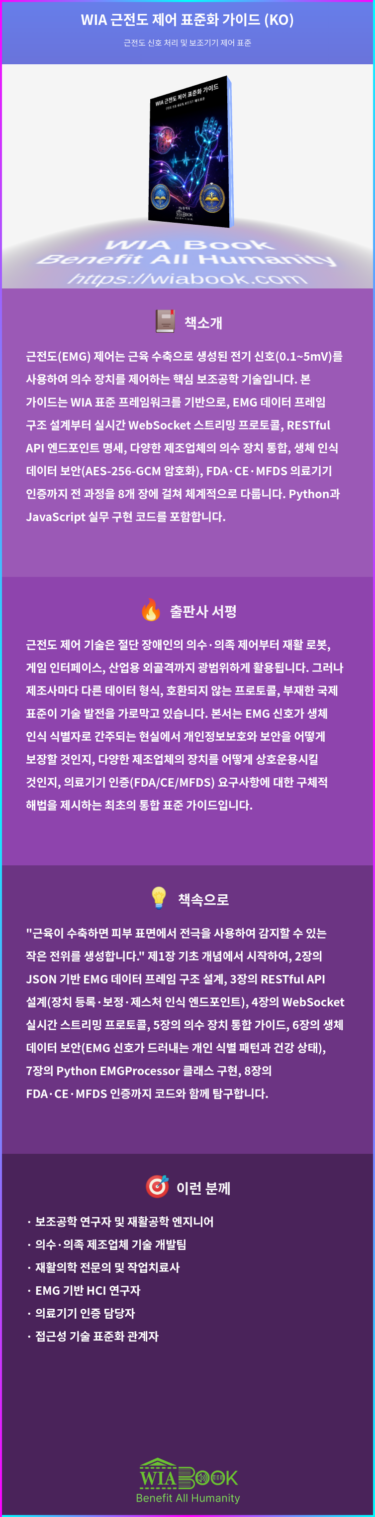 WIA 근전도 제어 표준화 가이드 (KO) 상세