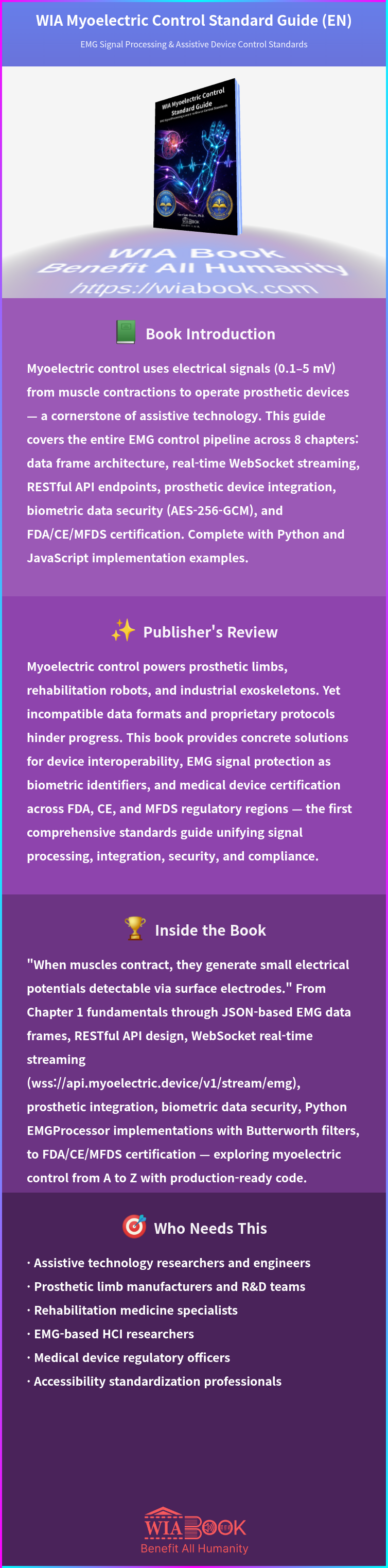 WIA Myoelectric Control Standard Guide (EN) 상세
