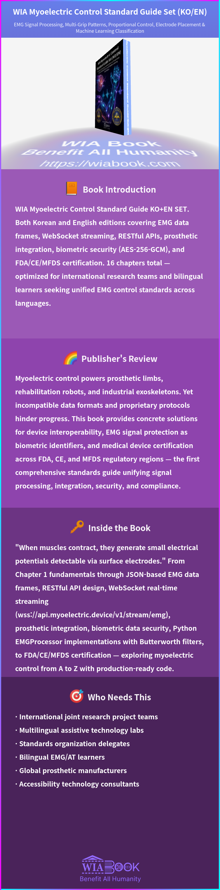 WIA Myoelectric Control Standard Guide Set (KO/EN) 상세