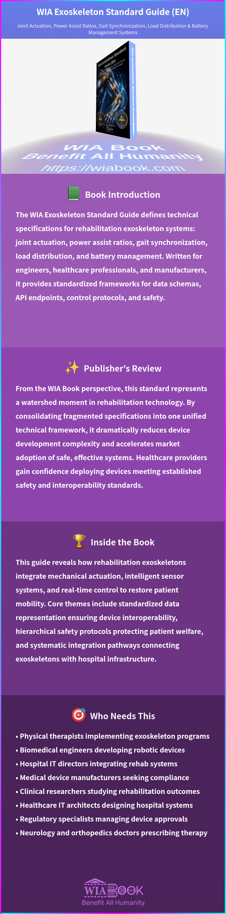 WIA Exoskeleton Standard Guide (EN) 상세