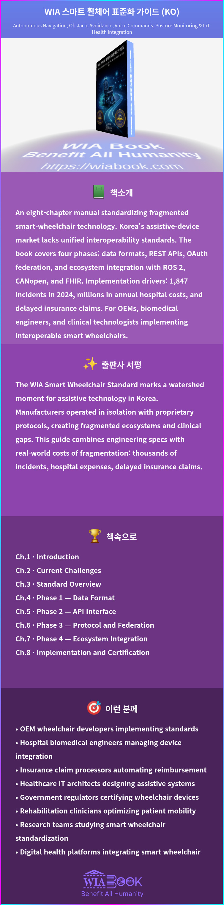 WIA 스마트 휠체어 표준화 가이드 (KO) 상세
