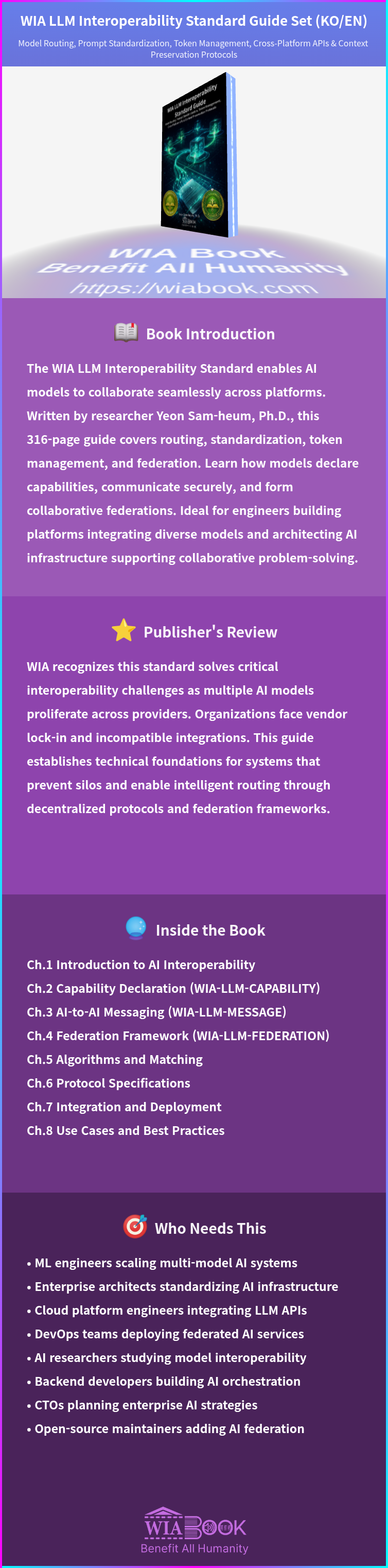 WIA LLM Interoperability Standard Guide Set (KO/EN) 상세
