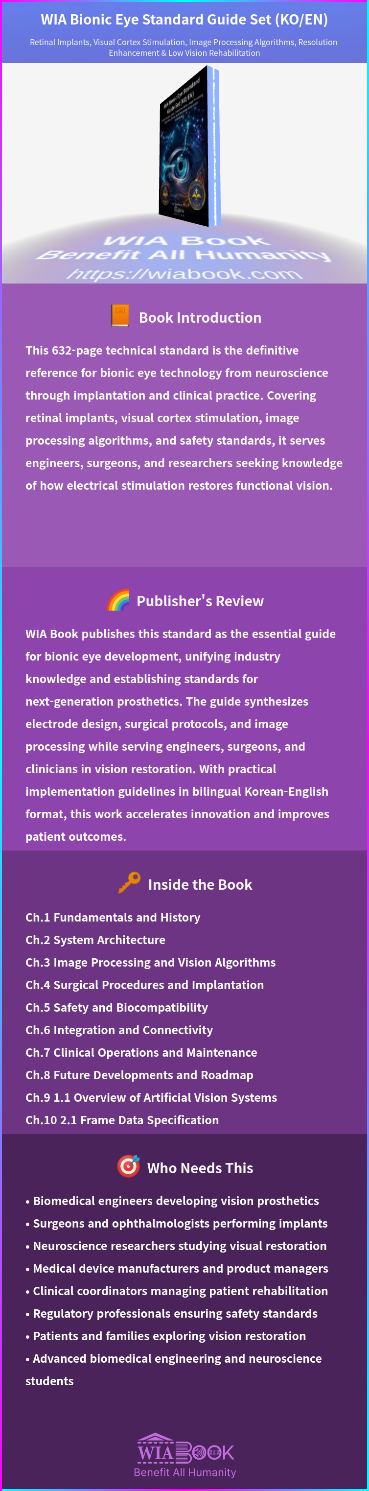 WIA Bionic Eye Standard Guide Set (KO/EN) 상세