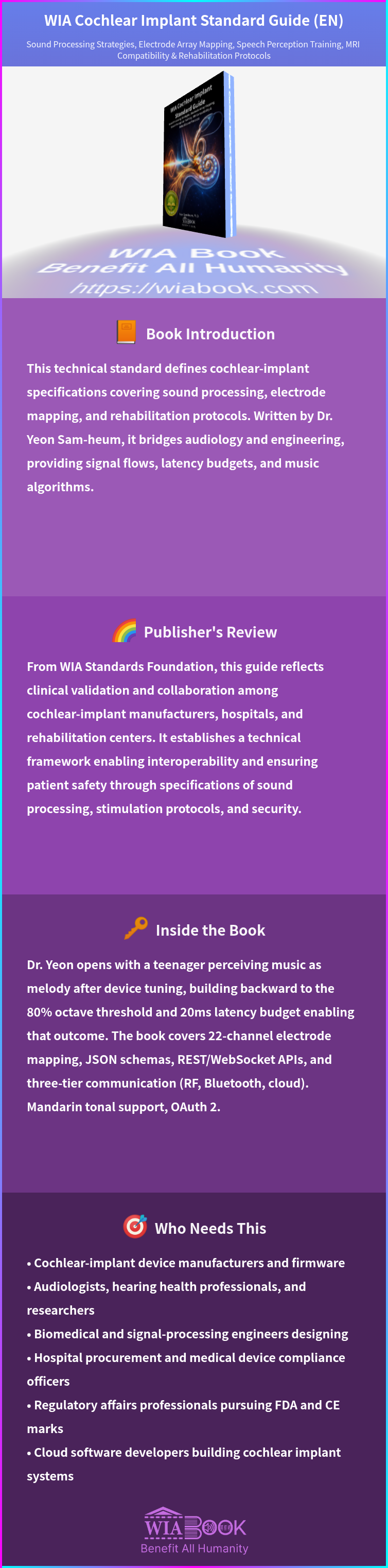 WIA Cochlear Implant Standard Guide (EN) 상세