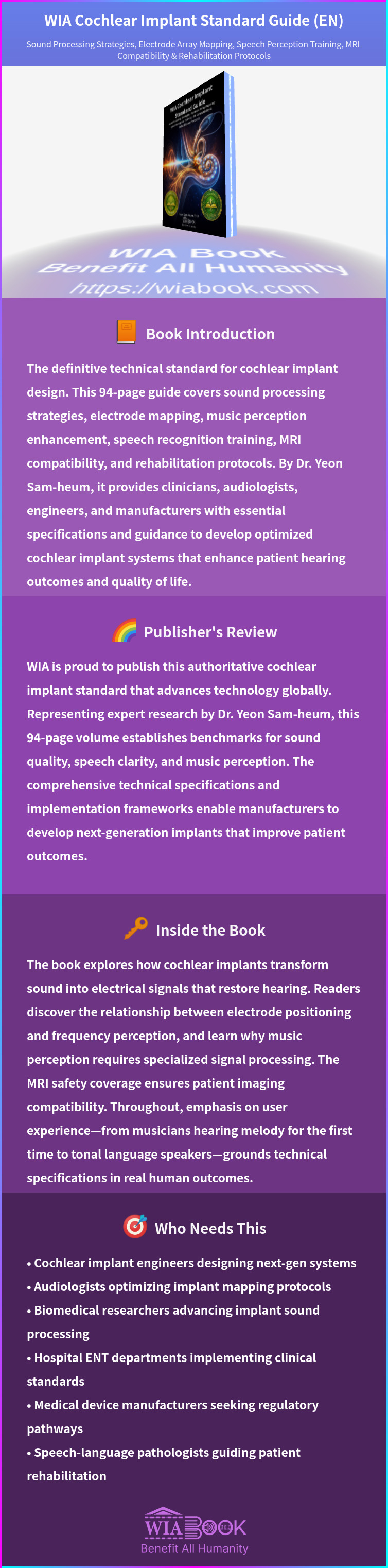 WIA Cochlear Implant Standard Guide (EN) 상세