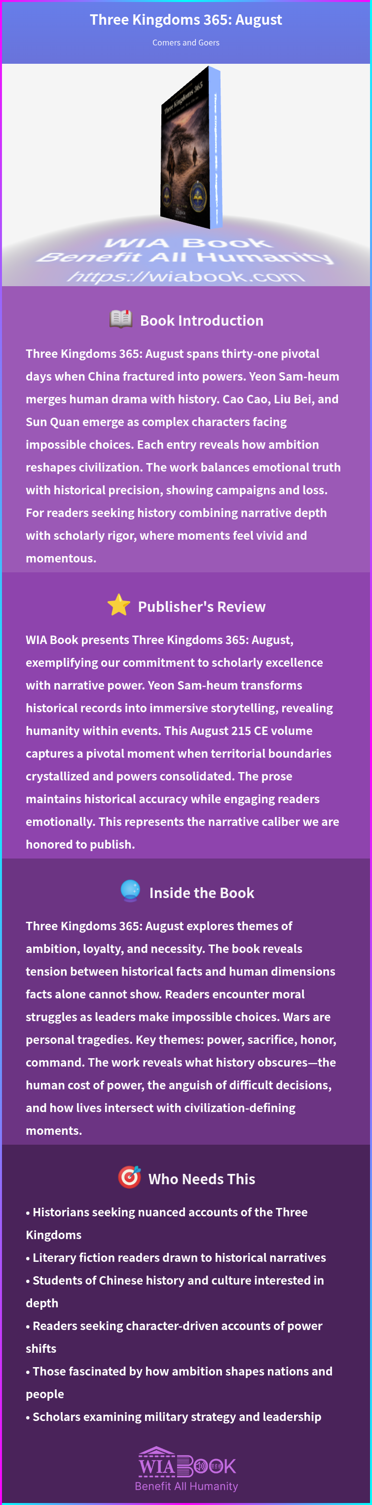 Three Kingdoms 365: August 상세