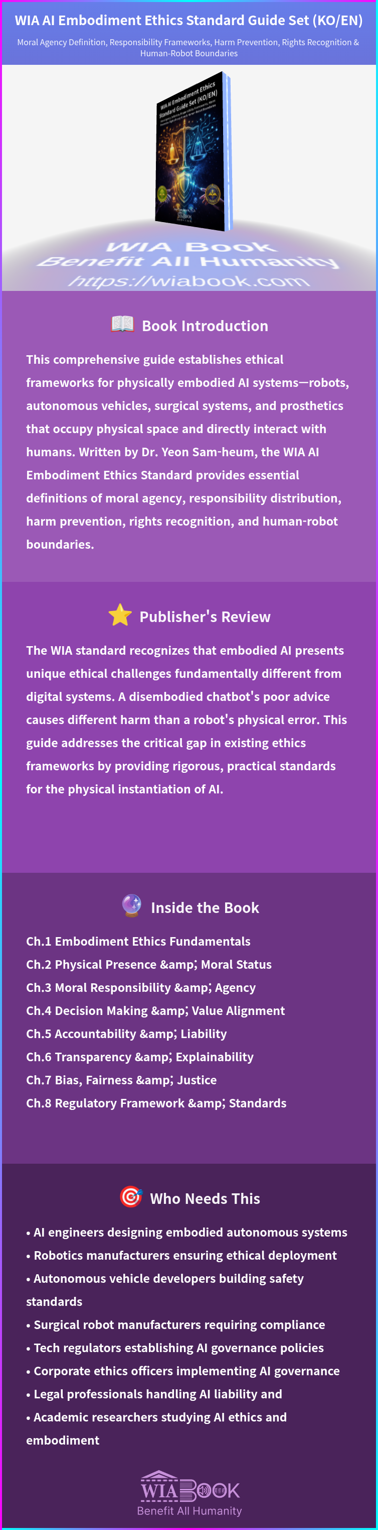 WIA AI Embodiment Ethics Standard Guide Set (KO/EN) 상세