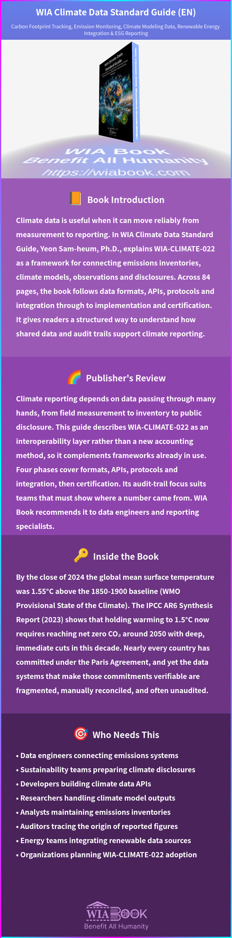 WIA Climate Data Standard Guide (EN) 상세