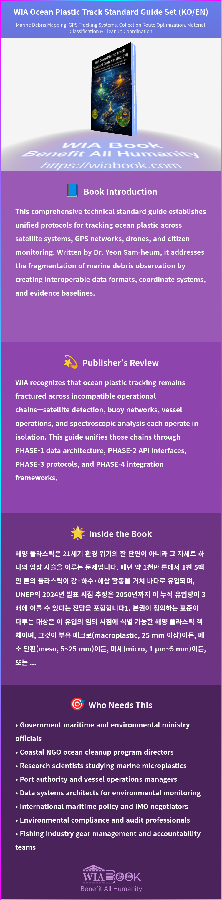 WIA Ocean Plastic Track Standard Guide Set (KO/EN) 상세