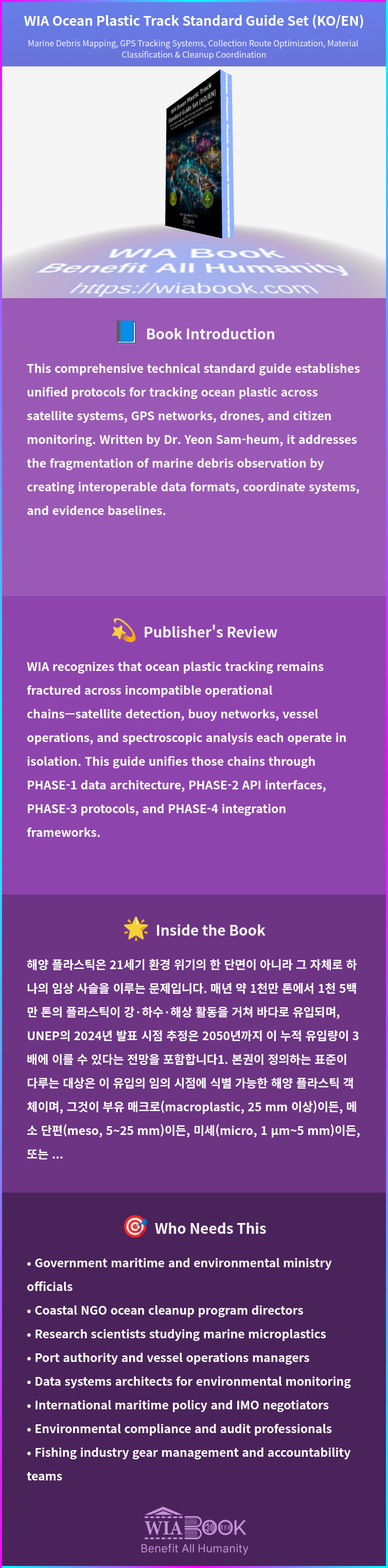 WIA Ocean Plastic Track Standard Guide Set (KO/EN) 상세