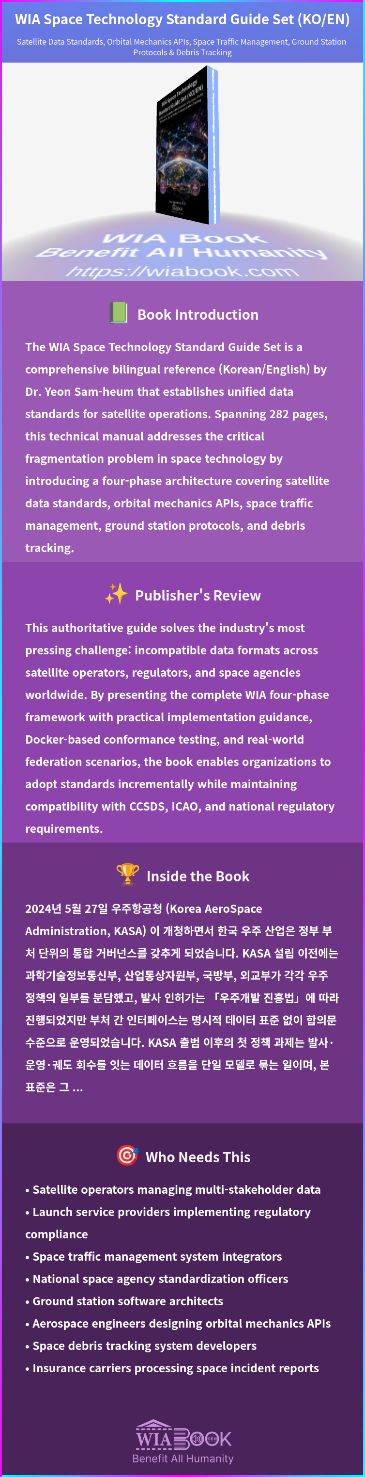 WIA Space Technology Standard Guide Set (KO/EN) 상세
