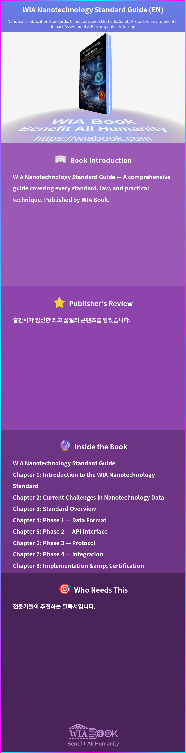 WIA Nanotechnology Standard Guide (EN) 상세