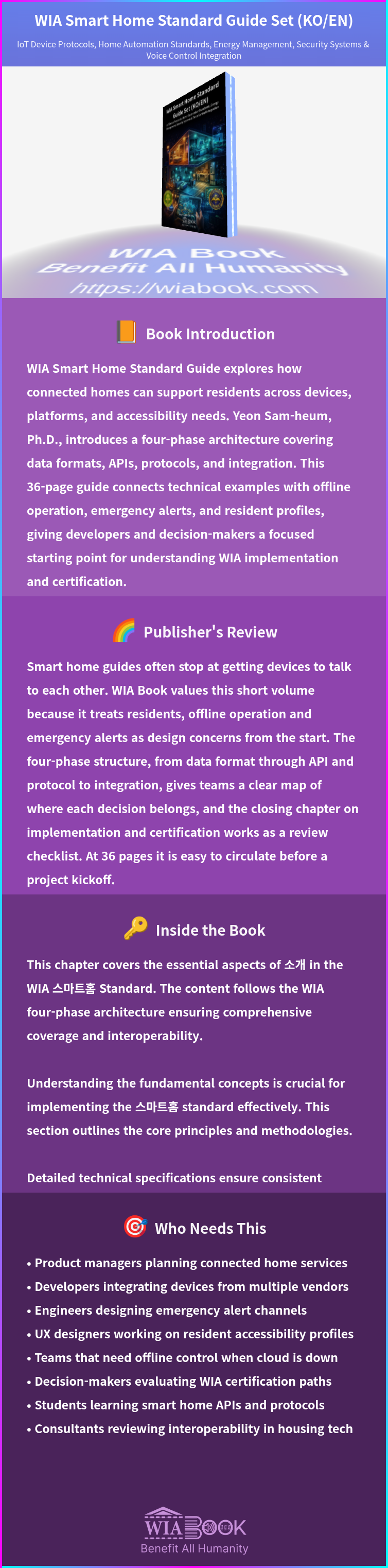 WIA Smart Home Standard Guide Set (KO/EN) 상세