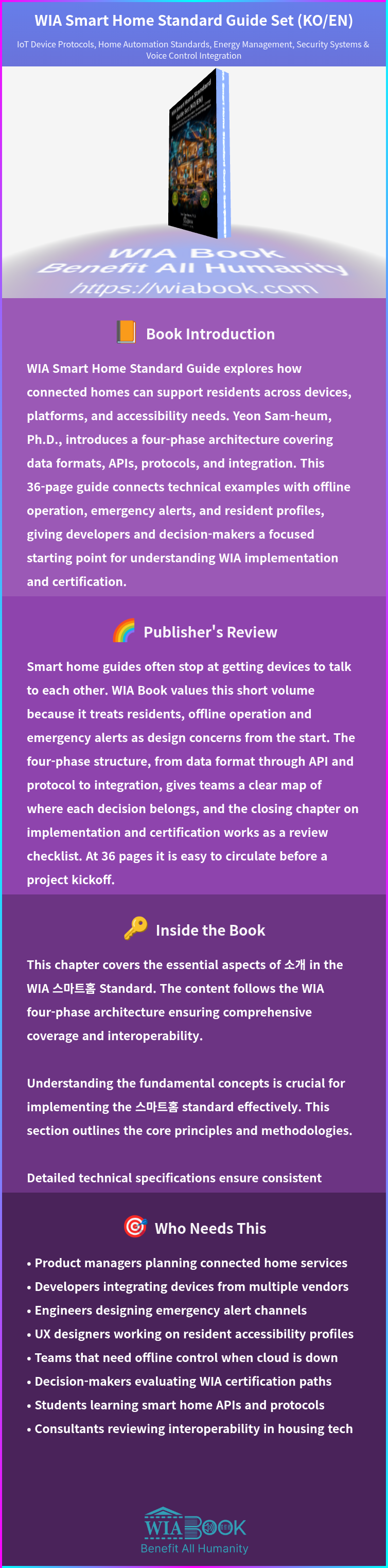 WIA Smart Home Standard Guide Set (KO/EN) 상세