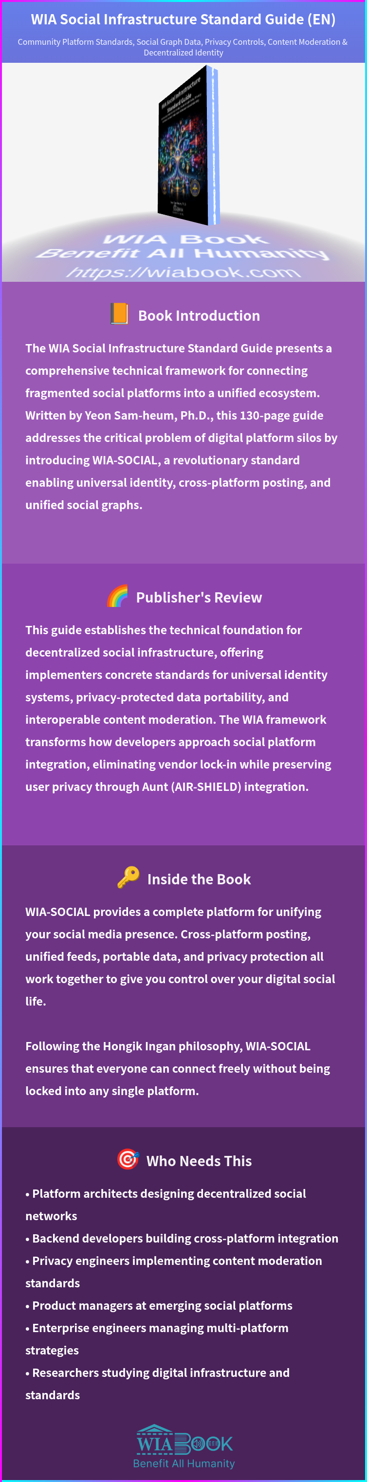 WIA Social Infrastructure Standard Guide (EN) 상세