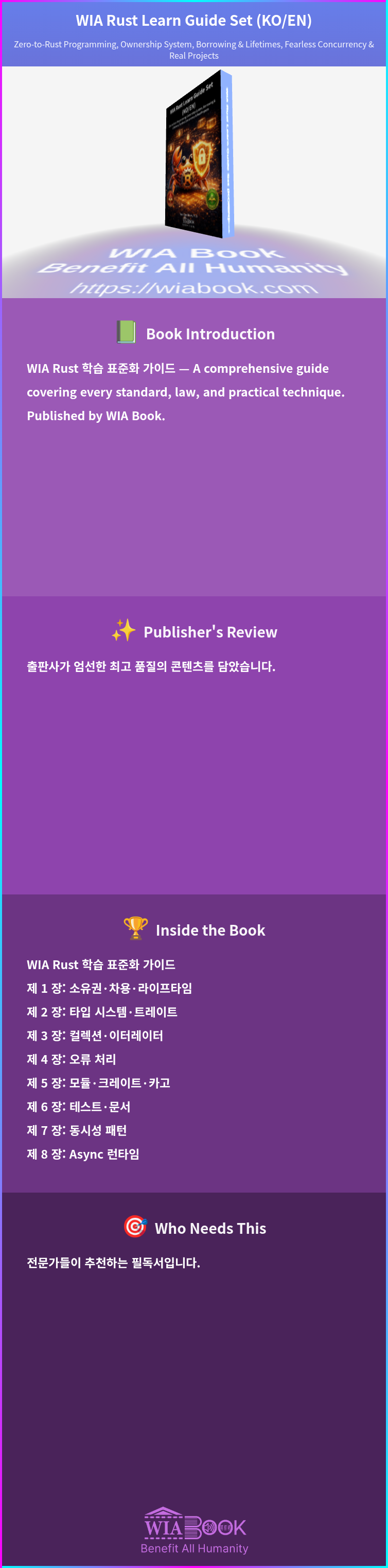 WIA Rust Learn Guide Set (KO/EN) 상세