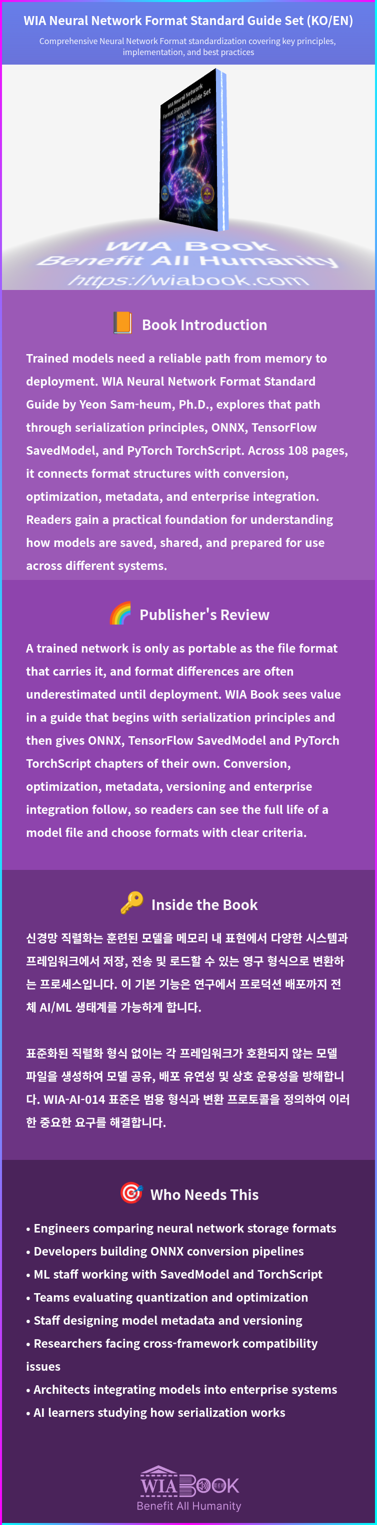 WIA Neural Network Format Standard Guide Set (KO/EN) 상세