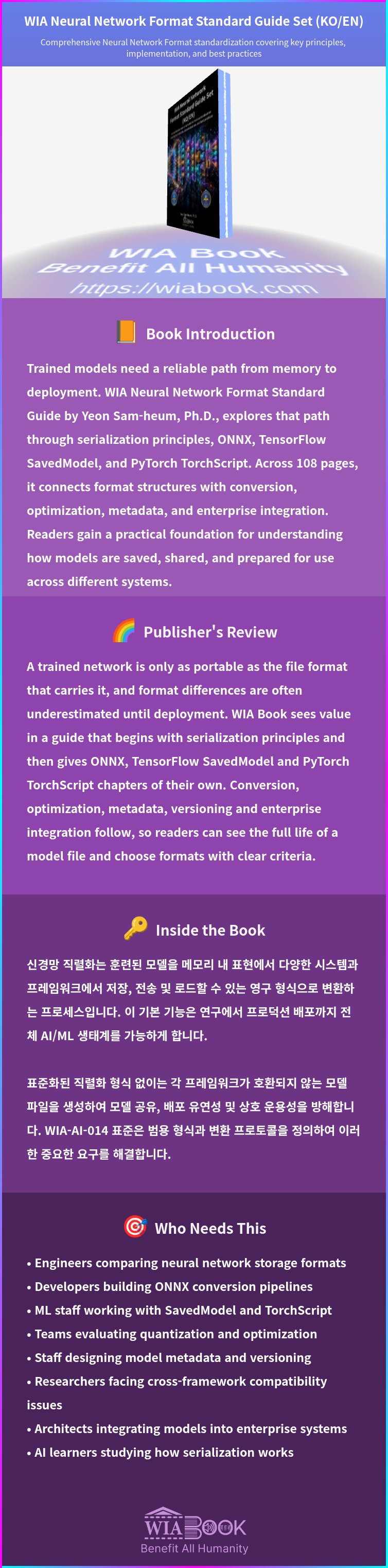 WIA Neural Network Format Standard Guide Set (KO/EN) 상세