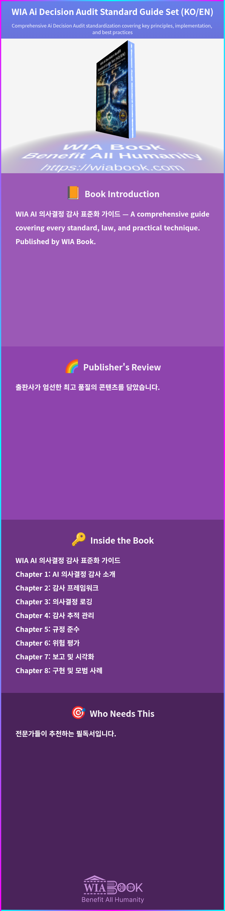 WIA Ai Decision Audit Standard Guide Set (KO/EN) 상세