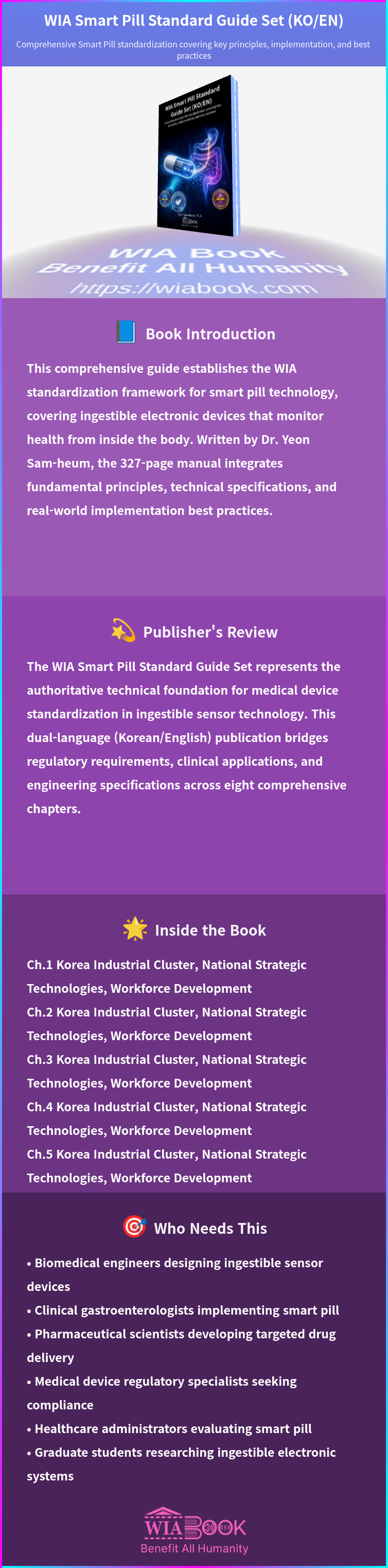 WIA Smart Pill Standard Guide Set (KO/EN) 상세