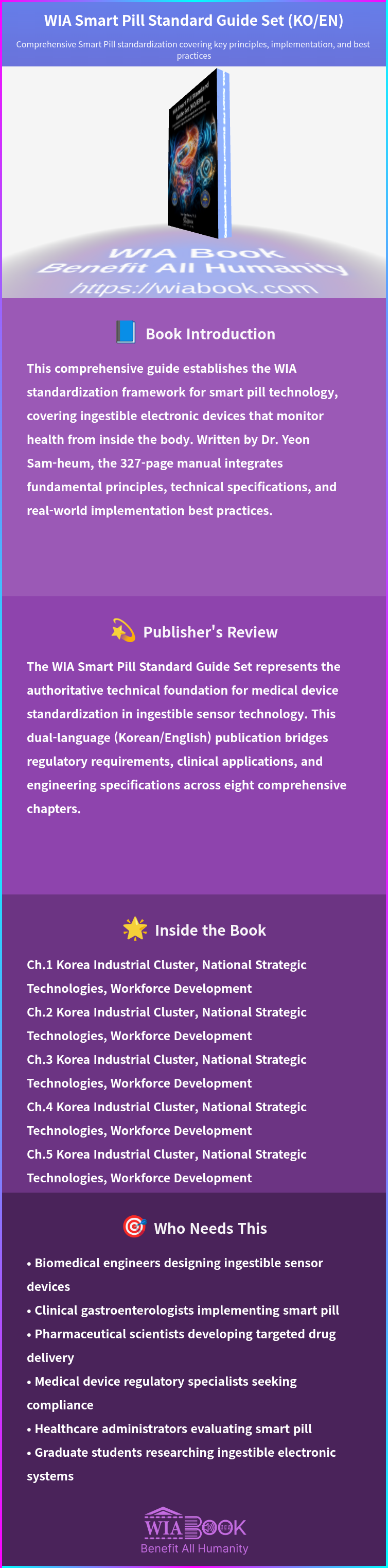 WIA Smart Pill Standard Guide Set (KO/EN) 상세