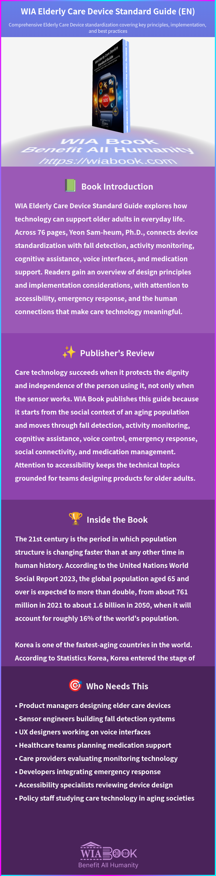 WIA Elderly Care Device Standard Guide (EN) 상세