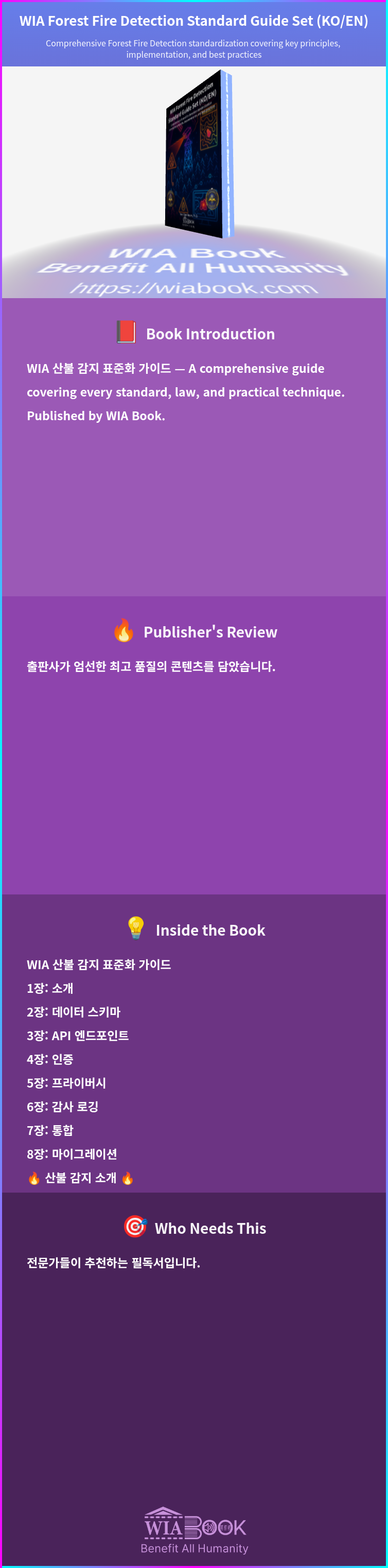 WIA Forest Fire Detection Standard Guide Set (KO/EN) 상세