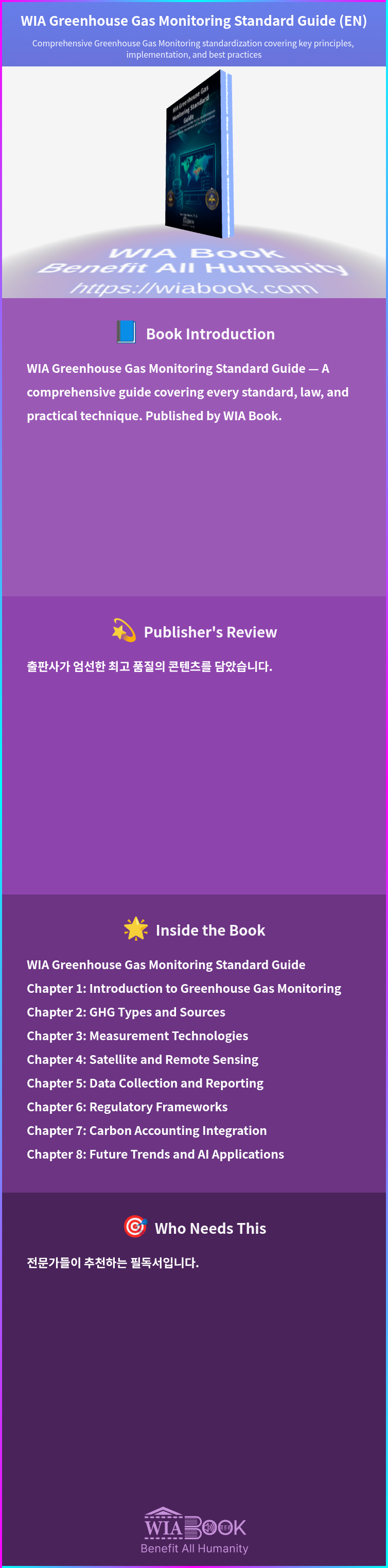 WIA Greenhouse Gas Monitoring Standard Guide (EN) 상세