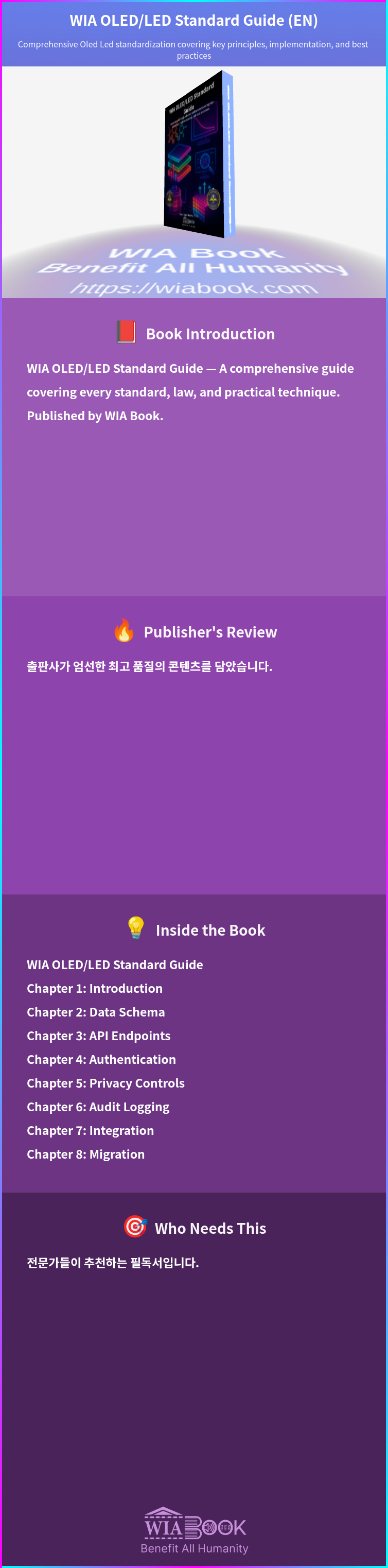 WIA OLED/LED Standard Guide (EN) 상세
