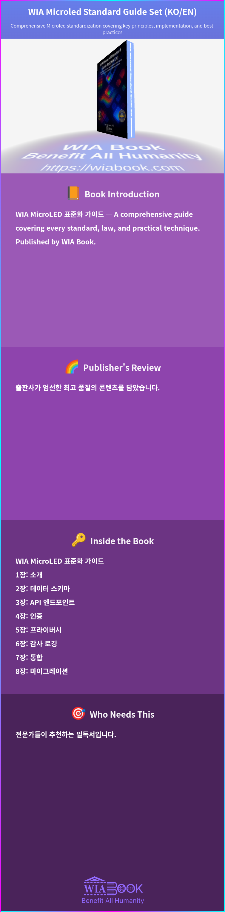 WIA Microled Standard Guide Set (KO/EN) 상세