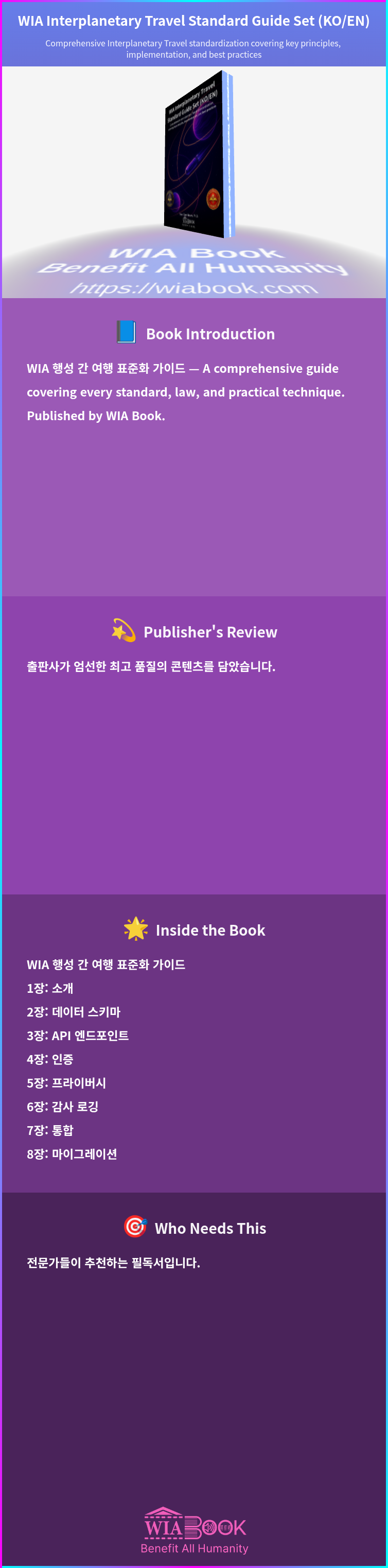 WIA Interplanetary Travel Standard Guide Set (KO/EN) 상세
