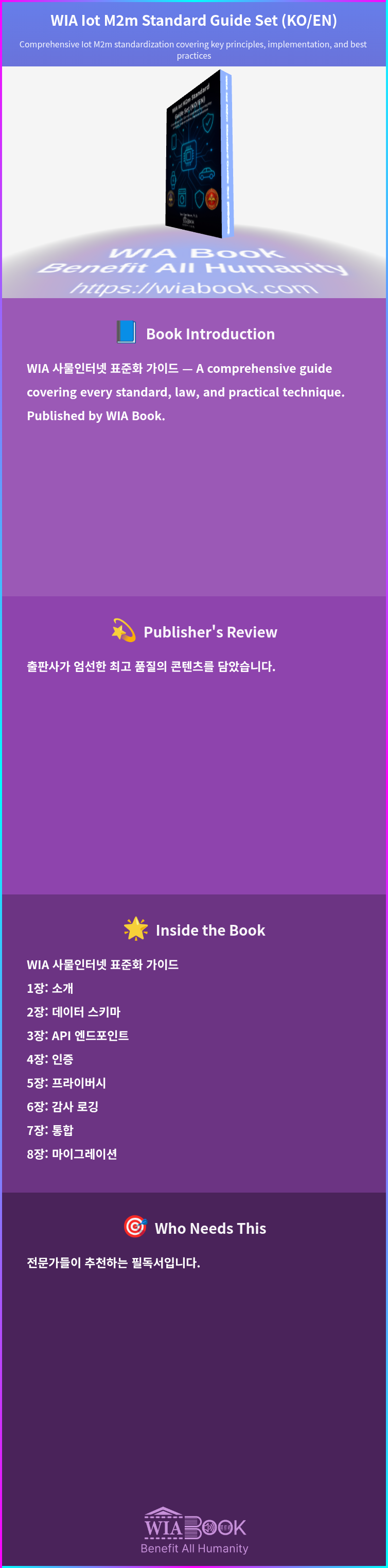 WIA Iot M2m Standard Guide Set (KO/EN) 상세