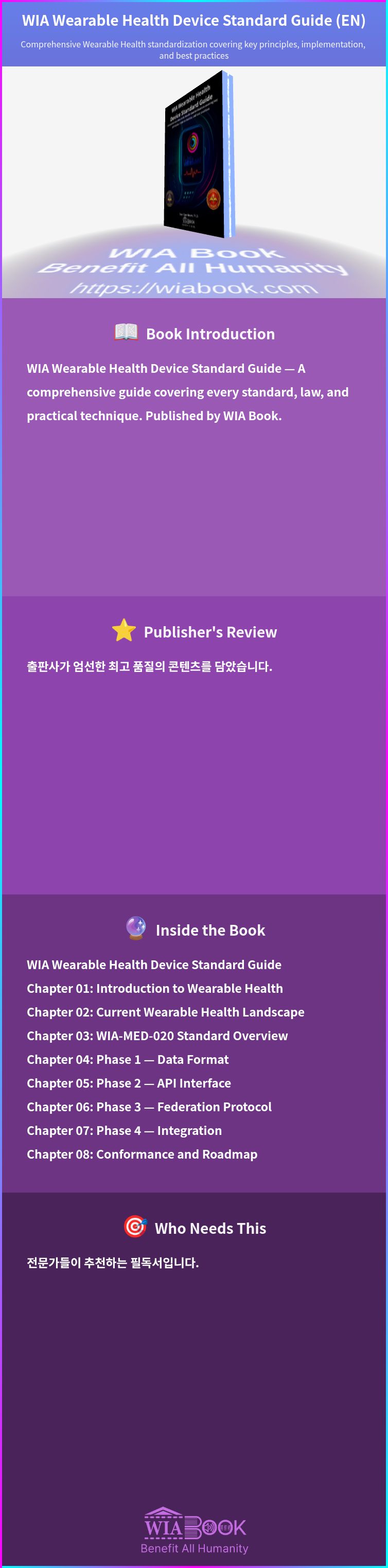 WIA Wearable Health Device Standard Guide (EN) 상세