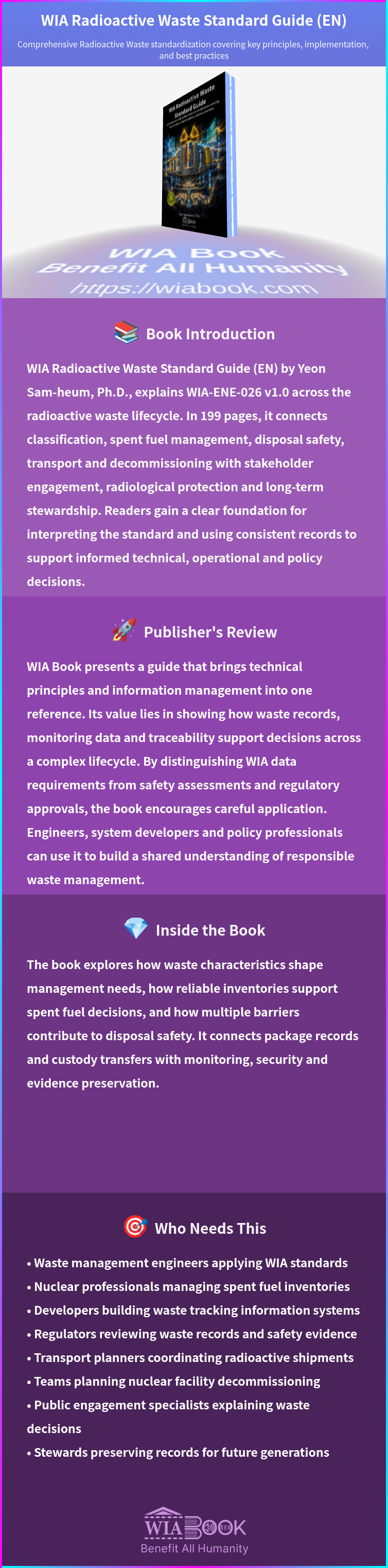 WIA Radioactive Waste Standard Guide (EN) 상세